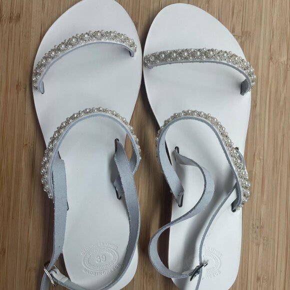 White bridal sandals women's size 8 (brand new) - Picture 3 of 8